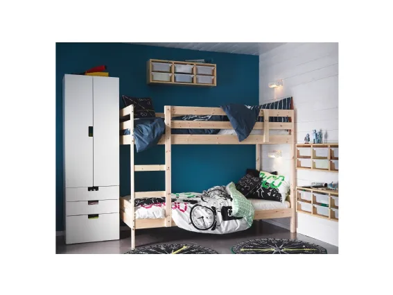 letto a castello in legno Mydal