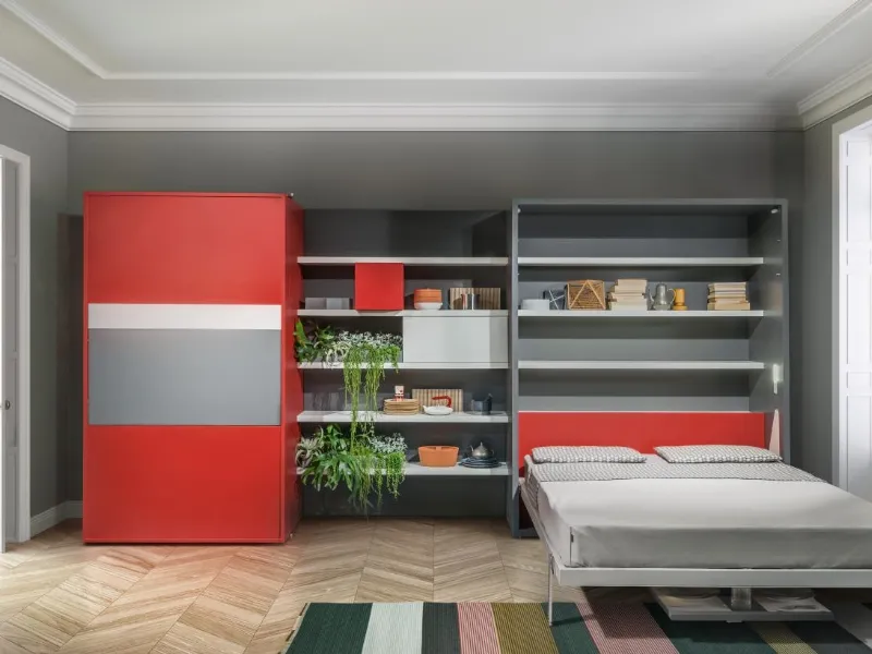 Composizione Clei con letto matrimoniale a scomparsa