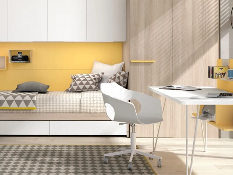 Letto singolo con cassetto sotto