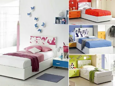 letto singolo imbottito
