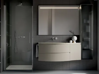 mobile bagno arrotondato