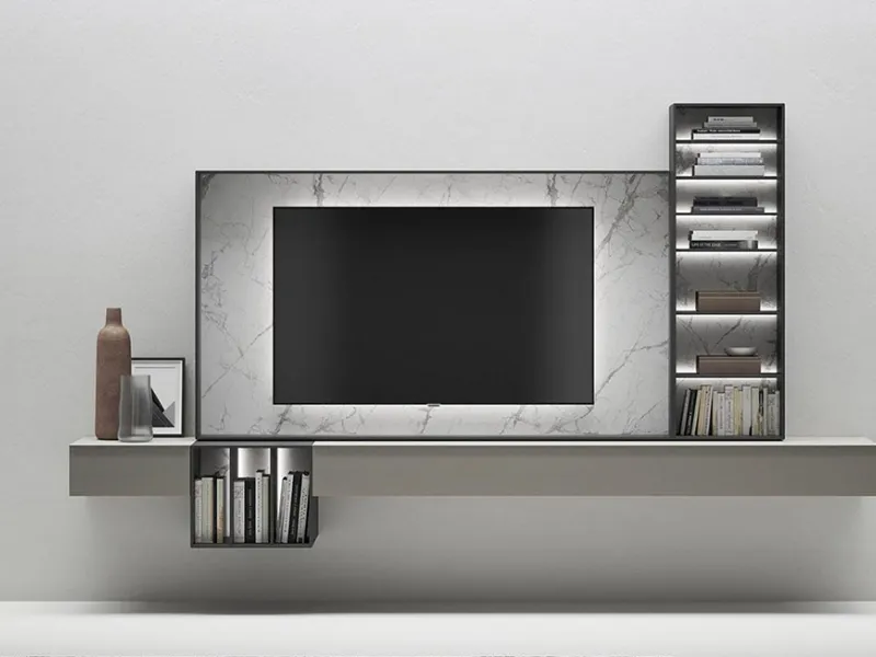 Mobile porta tv sospeso di Caccaro con Wallover