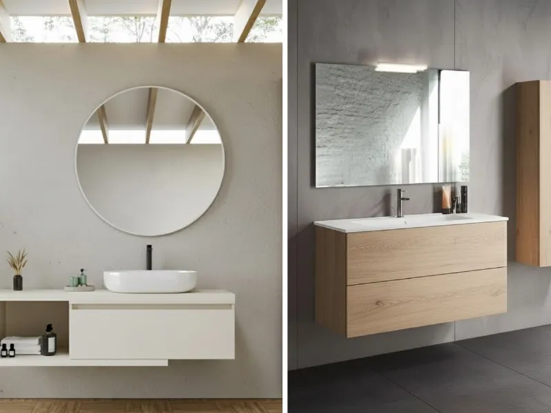 Dimensioni mobili bagno sospesi