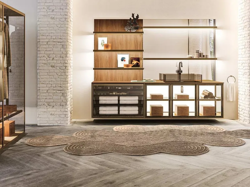 Itlas inaugura Progetto Bagno una collezione d'arredo in cui il legno, assieme al vetro e al metallo, è protagonista