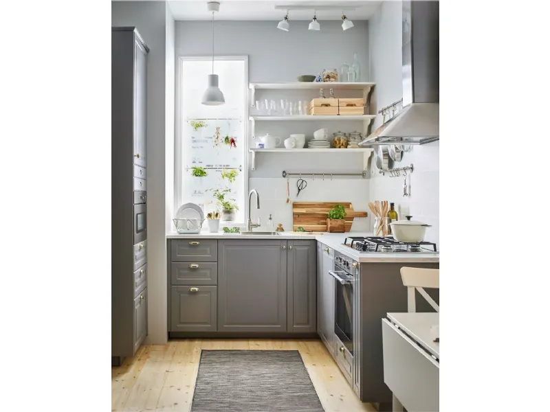 La versione mini della cucina Bodbyn di Ikea