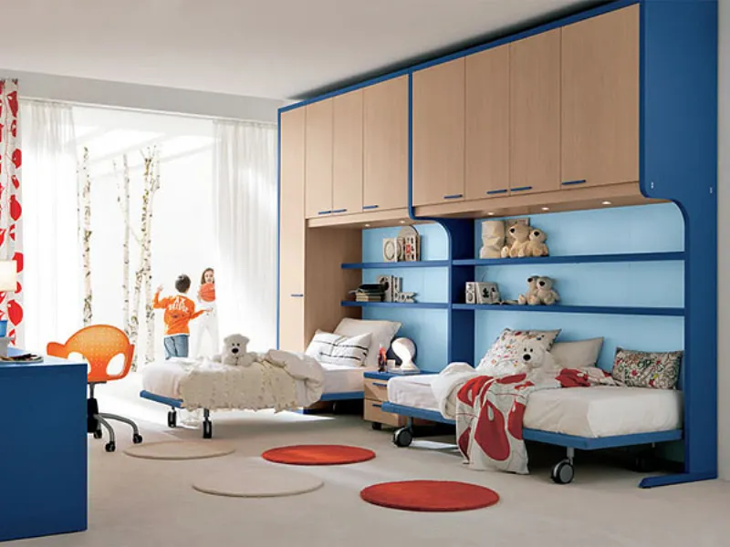 Cameretta bambini azzurra