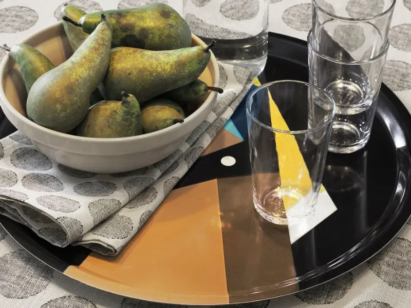 Vassoio in laminato melamminico