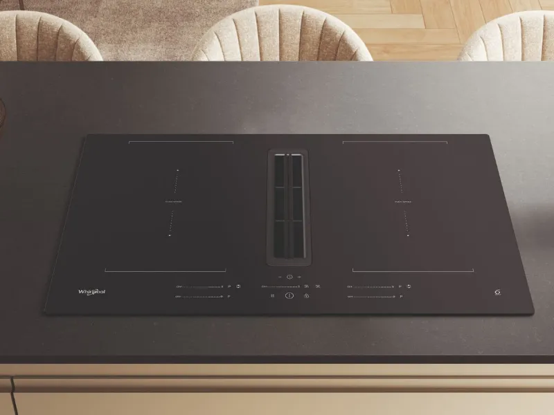 Whirlpool - Piano a induzione con cappa integrata MattProtect