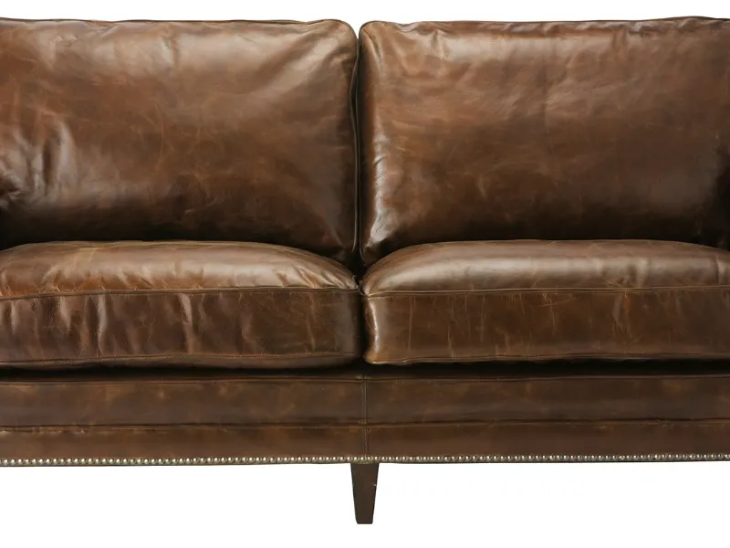 divano in pelle vintage