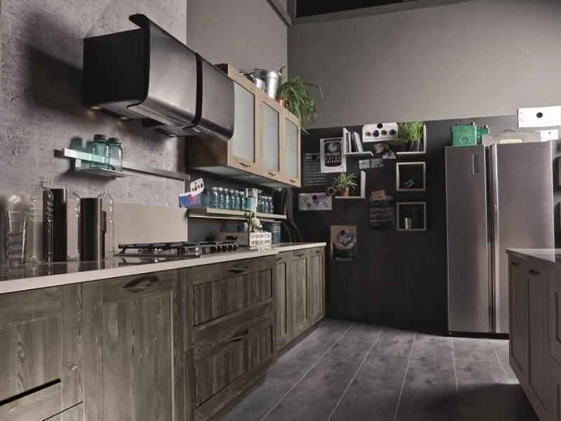 Cucina Stosa, modello City / ripiano OKITE® 1706 Easy Beige