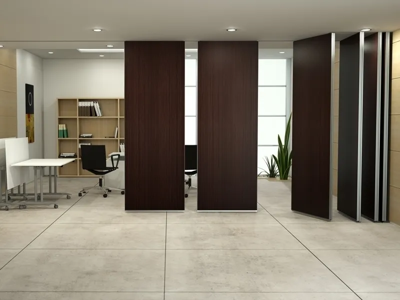 Pareti divisorie in legno per interni