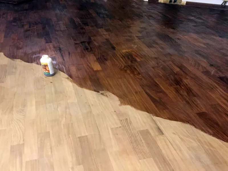 Parquet, trattamento Clementi System, superfici danneggiate dal tempo
