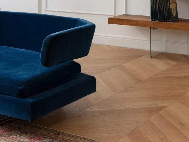 In Rovere Neutro e tonalità miele il parquet prefinito Berti