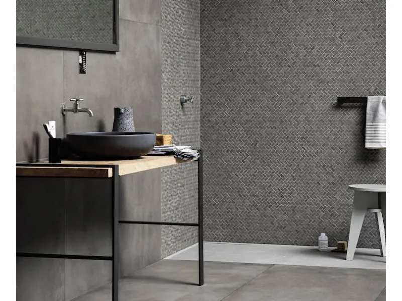 Rivestimento bagno grigio