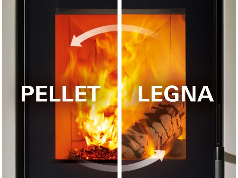 Stufa a legna e pellet