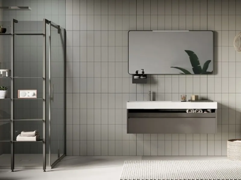 Mattoncini bagno - posa verticale