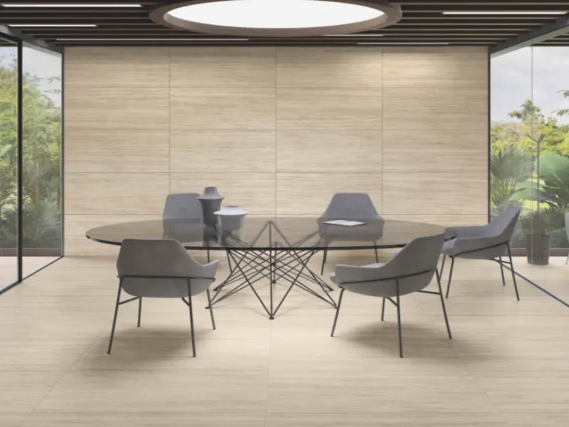 Piastrelle Romano Sand di Ceramiche Keope ispirate alla texture del travertino