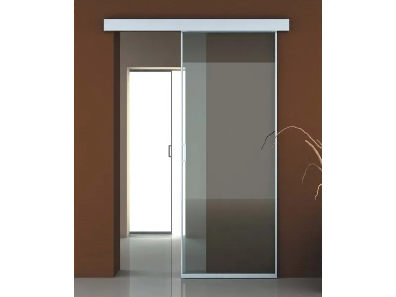 Porta scorrevole esterna in alluminio