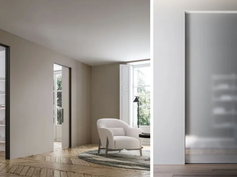 Porta scorrevole interno muro Light di Adl