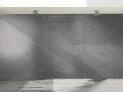 Modello raso muro Sleek Sentry di Dierre con cerniera a scomparsa