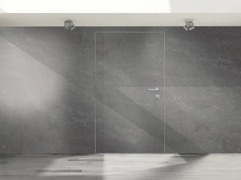 Modello raso muro Sleek Sentry di Dierre con cerniera a scomparsa