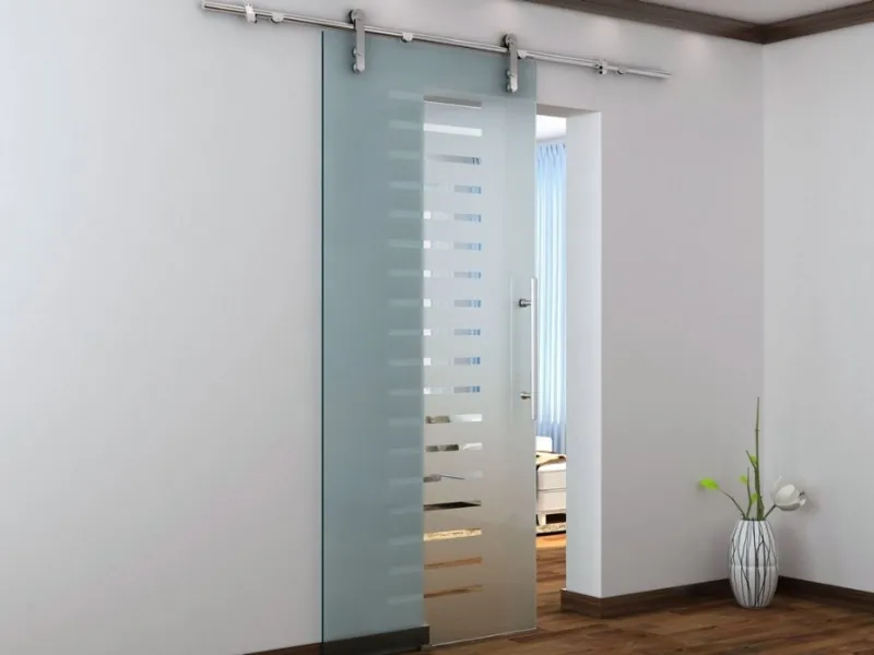 porte scorrevole in vetro di design
