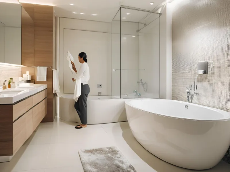 Metti in ordine il bagno prima di inziare le pulizie