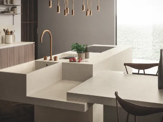 AtlasPlan, rivestimento in gres porcellanato effetto pietra Kone Gypsum