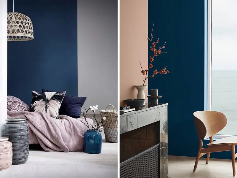È profondo, magico, elegante, il blu scuro piace in soggiorno ma anche in camera da letto