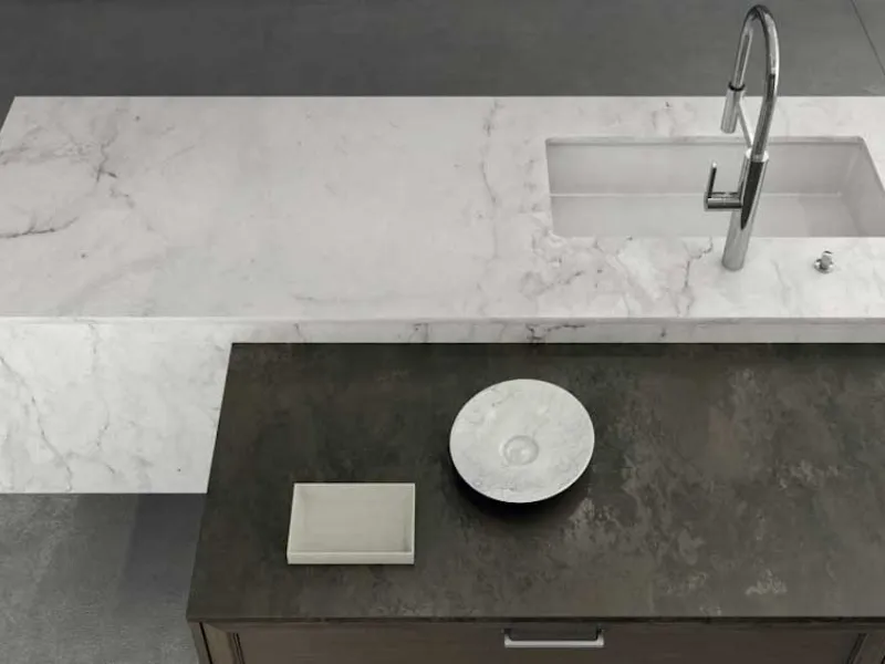 Piano in Dekton della cucina Soho di Doimo Cucine