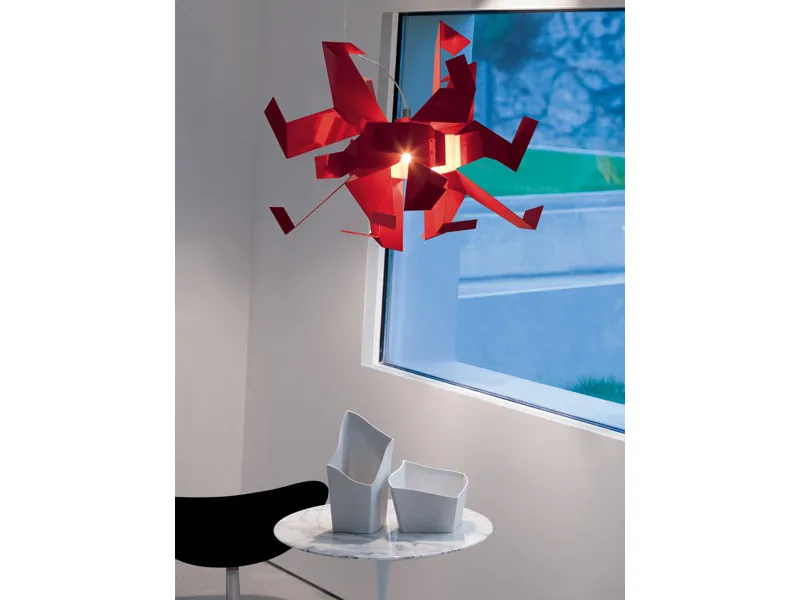 Lampadario moderno effetto carta
