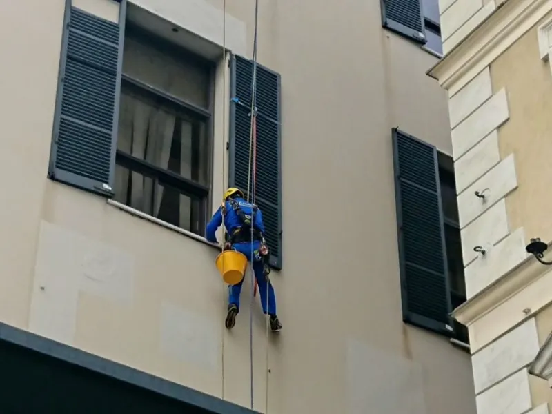 Non c'è l'ingombro delle impalcature