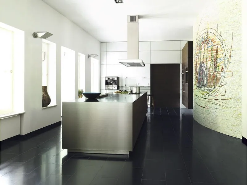 vista prospettica cucina bulthaup per villa nel grunewald
