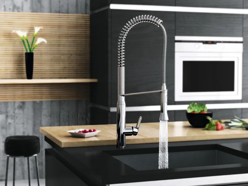 Lavello cucina con doccetta Grohe