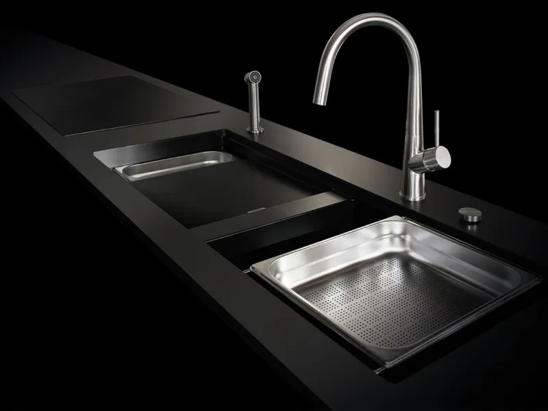 Lavello in materiale composito Prepstation di Schock