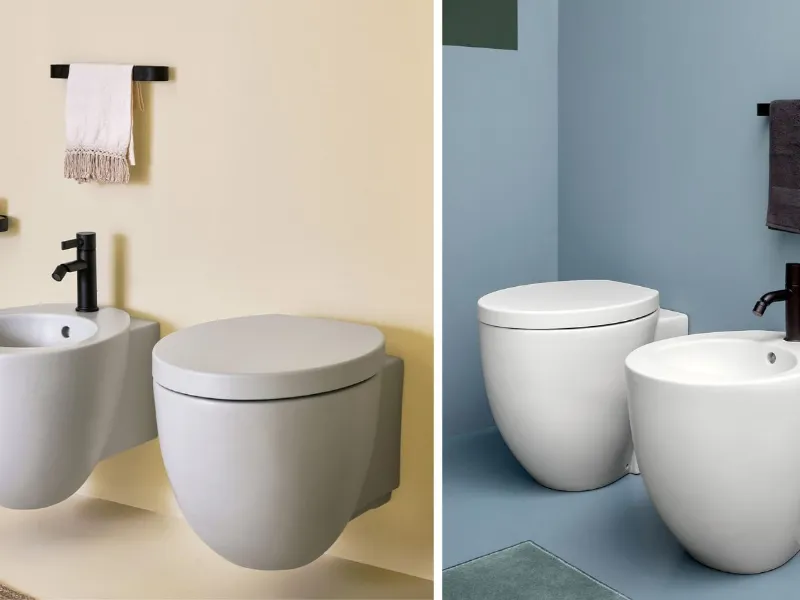 WC e bidet Le giare di Ceramica Cielo
