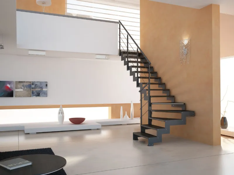 Un esempio di scala in ferro moderna