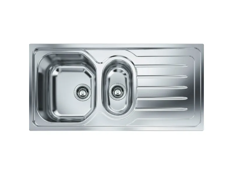 In acciaio inox il lavello da incasso Onda Line