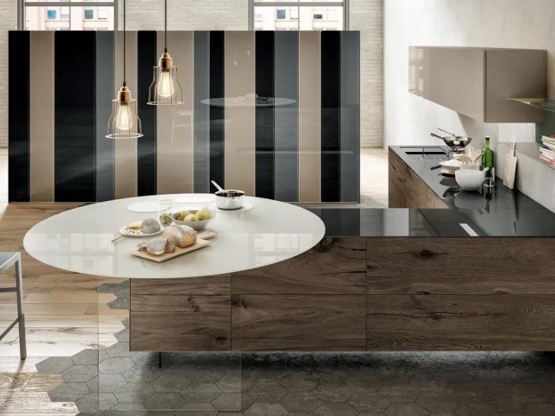 Cucina con penisola Air di Lago Cucine