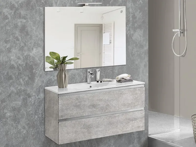 Il componibile bagno della collezione Vittoria di Mondo Convenienza, 230 euro.