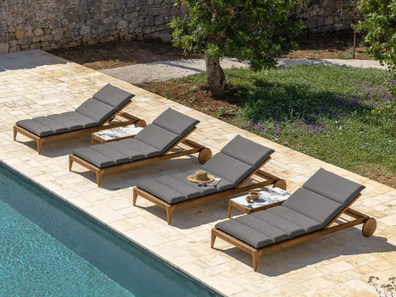 Lettino Cruise Teak di Talenti