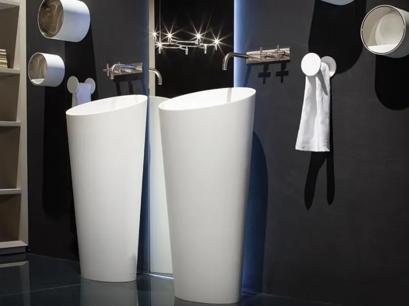 Il lavabo in Solid Surface Smooth di Rifra