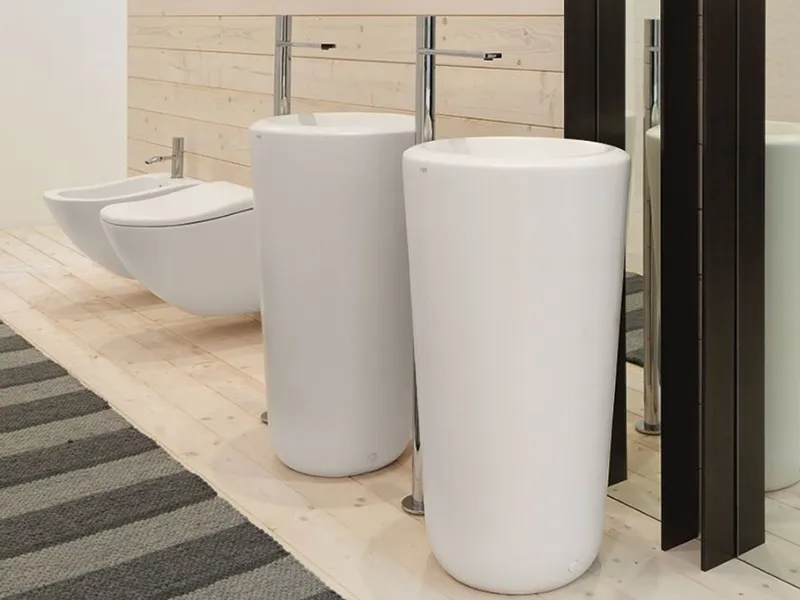 Lavabo Fluid di Ceramica Cielo