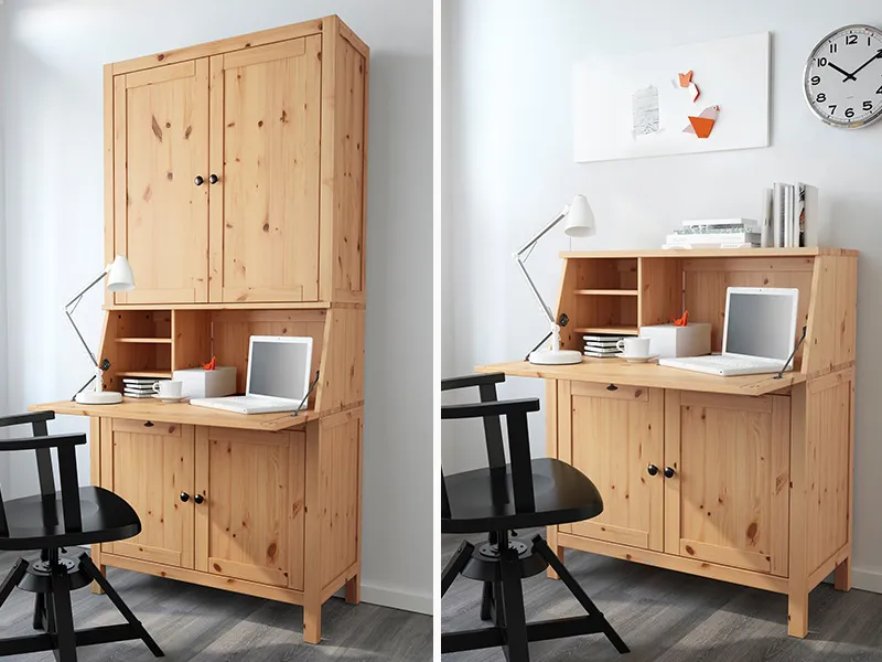 Foto 2: Scrivania a scomparsa Hemnes di Ikea