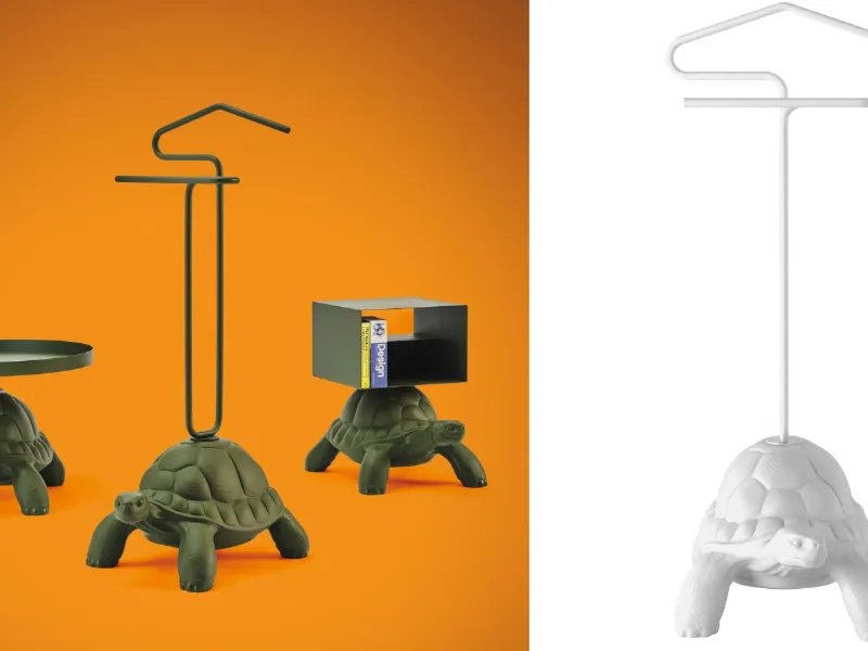 Qeeboo - Valet Stand: acciaio verniciato a polvere e polietilene riciclabile