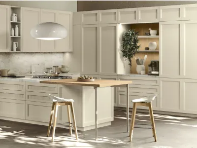 Cucina Palio di Stosa con sgabelli Clematide