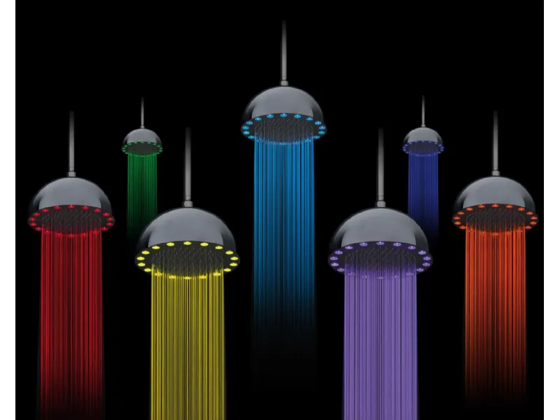 soffione doccia con led