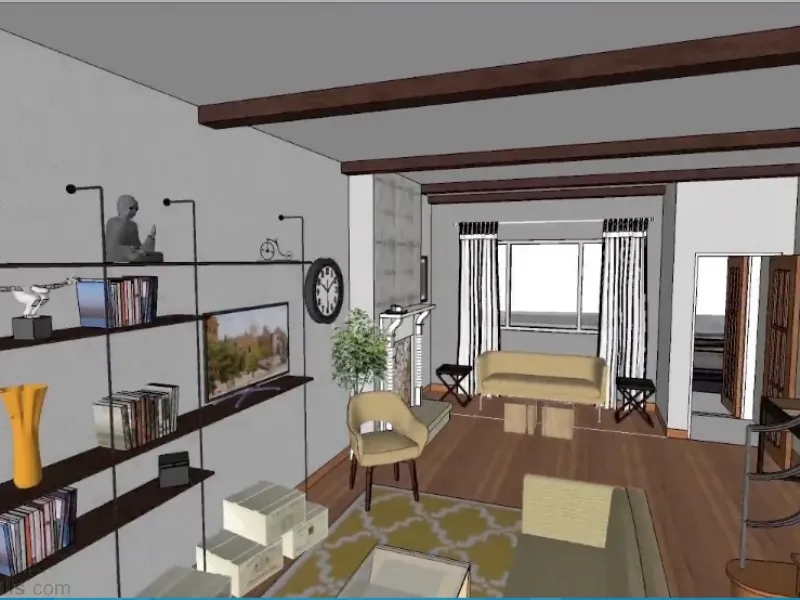 interno realizzato con sketchup
