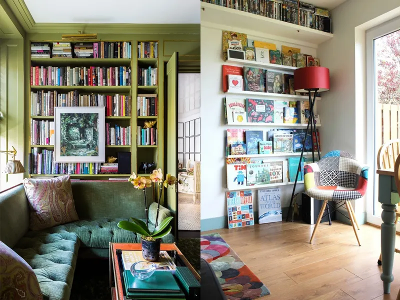 Sfruttare le altezze. A sinistra Photo Credit: onekingslane.com, a destra Foto di Curious Design
