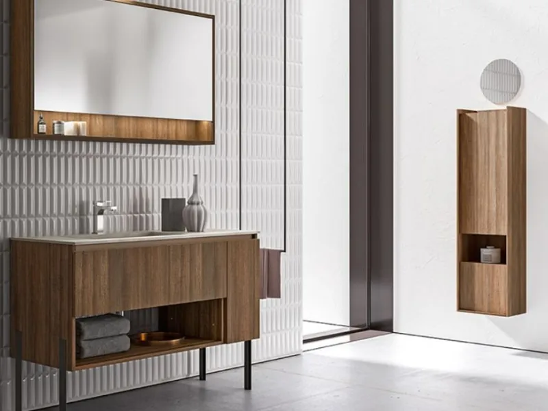 Collezione Segno di Cerasa con specchio contenitore
